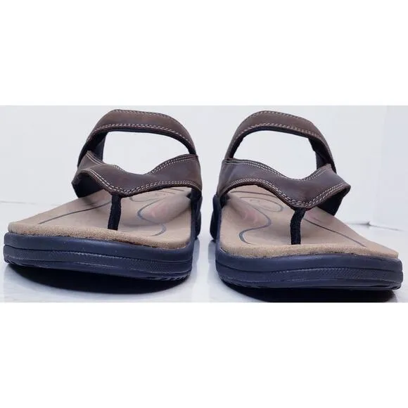 NWOT ORTHOFEET Eldorado Men's Size 12D Thong/Toe Post Sandals in Brown