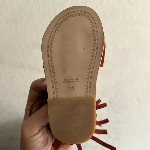 NWOT ZARA Fringe Sandals