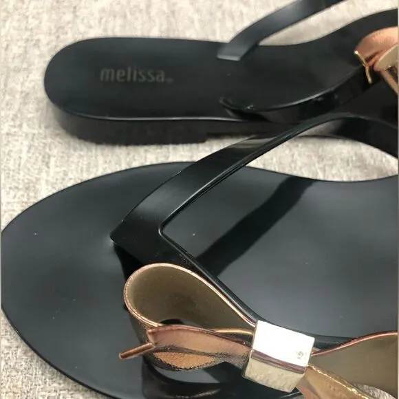 NWOT Melissa Black Jelly Sandals