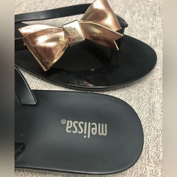 NWOT Melissa Black Jelly Sandals