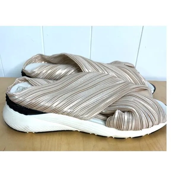 NWT Casadei Pleated Accents Sneakers in Blush Size EU 40/US 10
