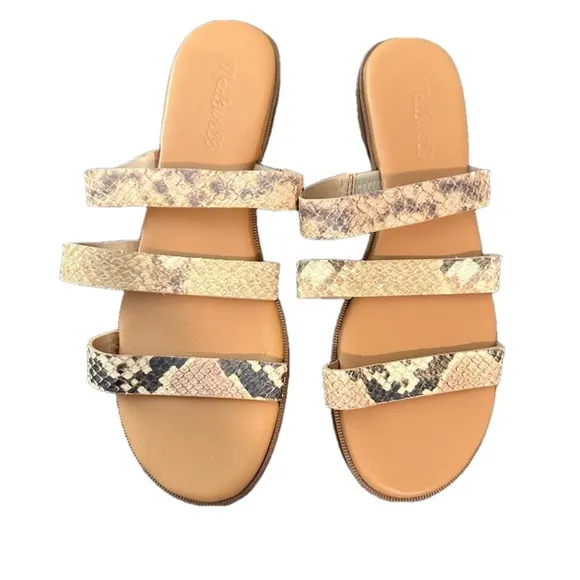 NWT MADEWELL BROWN CROC SANDALS