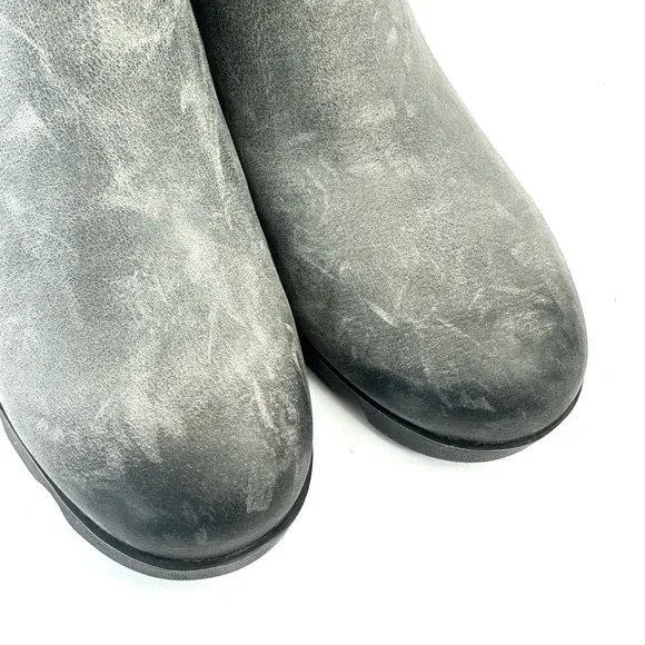 NWT Sorel leather waterproof Joan Uptown gray stud bootie ankle boots wedge 7.5
