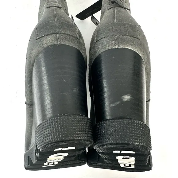 NWT Sorel leather waterproof Joan Uptown gray stud bootie ankle boots wedge 7.5