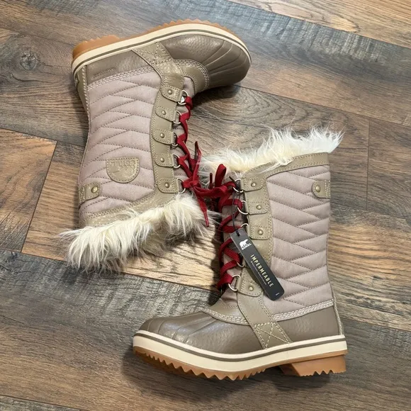 NWT Sorel Tofino II Faux Fur Lined Waterproof Snow Boots Youth Kids Girls Size 4