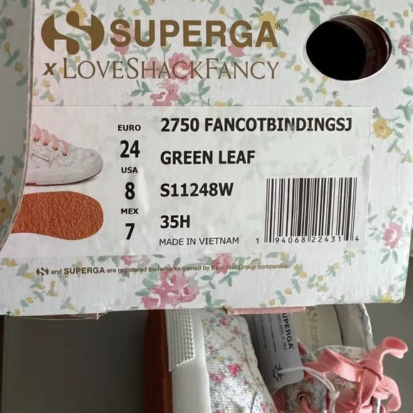 NWT Superga x Loveshackfancy kids sneakers