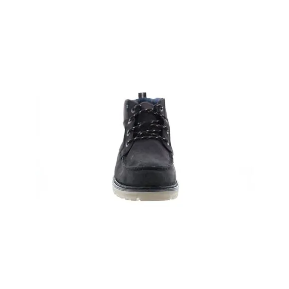 NWT TOMS Mens Black Treaded Hawthorne Round Toe Block Heel Hiking Boots 8.5