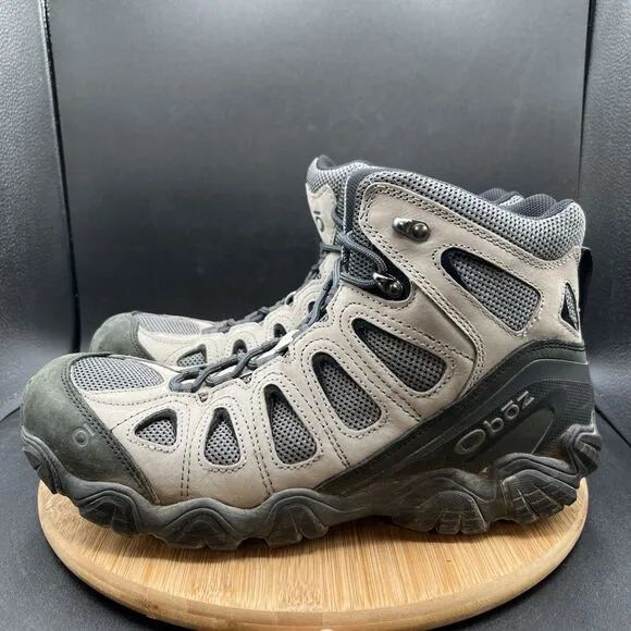 Oboz Sawtooth II Mid Men’s Size 13 Waterproof Leather Hiking Boots Gray Lace Up