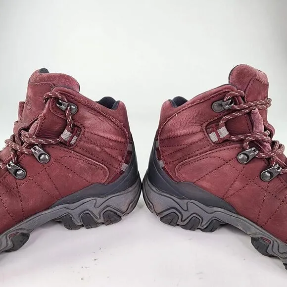 Oboz Bridger Mid Waterproof Nubuck Boot US 6.5 Womens Burgandy Hiking Boots