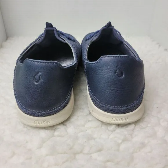Olukai AlapaLi Mens Size 12 Navy Blue Mesh Low  Slip On Sneaker Shoes