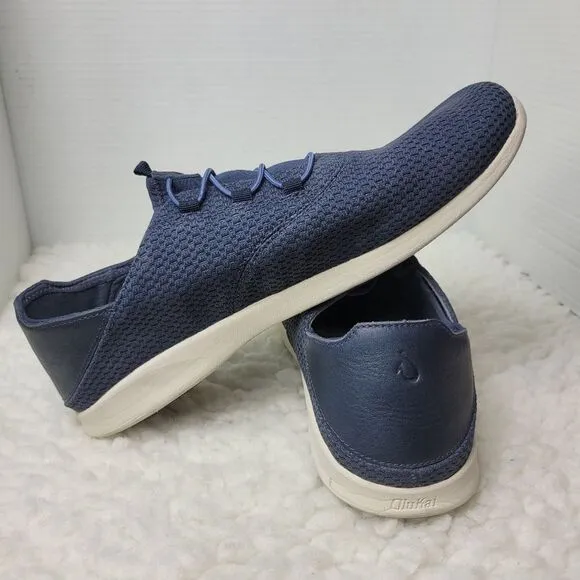 Olukai AlapaLi Mens Size 12 Navy Blue Mesh Low  Slip On Sneaker Shoes