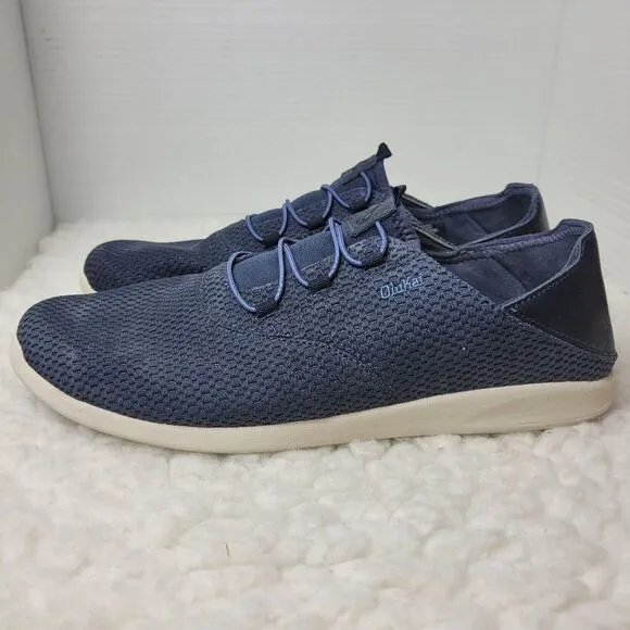 Olukai AlapaLi Mens Size 12 Navy Blue Mesh Low  Slip On Sneaker Shoes