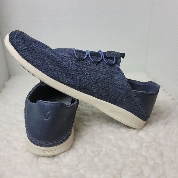 Olukai AlapaLi Mens Size 12 Navy Blue Mesh Low  Slip On Sneaker Shoes