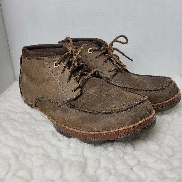 Olukai Hamakua Men's Boots Size 10 M Brown Leather Chukka Ankle Hiking Boots