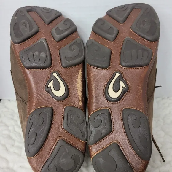 Olukai Hamakua Men's Boots Size 10 M Brown Leather Chukka Ankle Hiking Boots