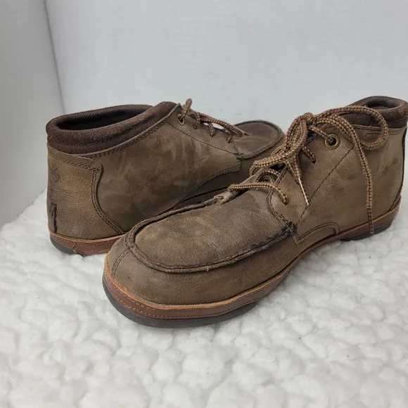 Olukai Hamakua Men's Boots Size 10 M Brown Leather Chukka Ankle Hiking Boots