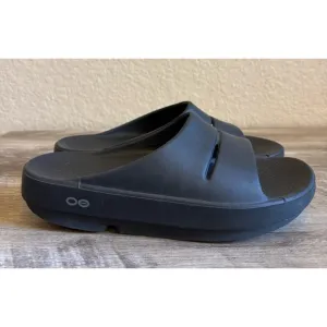 Oofos Ooahh Slide Sandals Black Womens size 7