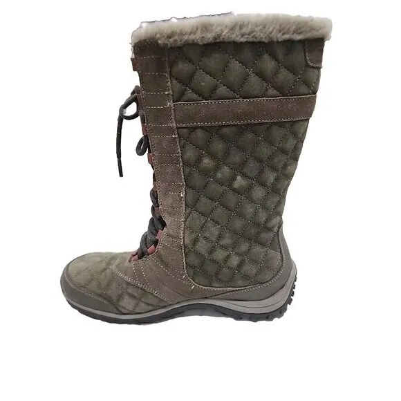 Patagonia Canteen Boots Olive Nite Waterproof Faux Fur Winter Snow Women's 11