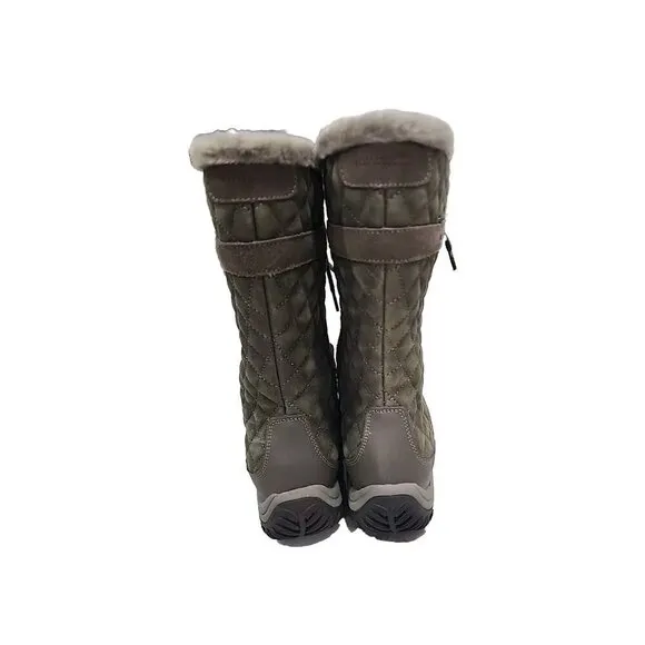 Patagonia Canteen Boots Olive Nite Waterproof Faux Fur Winter Snow Women's 11