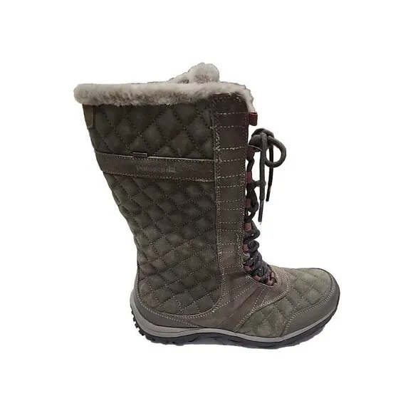 Patagonia Canteen Boots Olive Nite Waterproof Faux Fur Winter Snow Women's 11