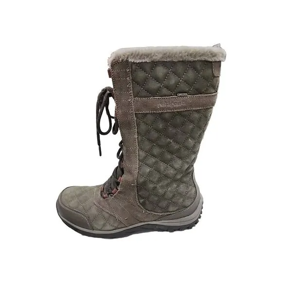 Patagonia Canteen Boots Olive Nite Waterproof Faux Fur Winter Snow Women's 11