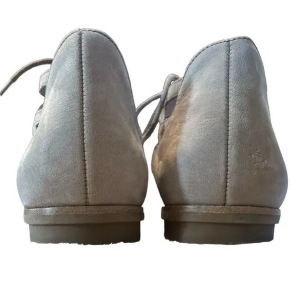 Paul Green Morea Lace Up Sandals in Smoke Truffle Leather Size 9.5 EUC