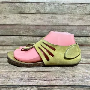 Pedro Garcia Yellow Suede Jules Sandals