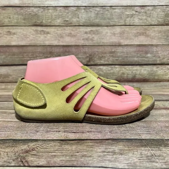 Pedro Garcia Yellow Suede Jules Sandals