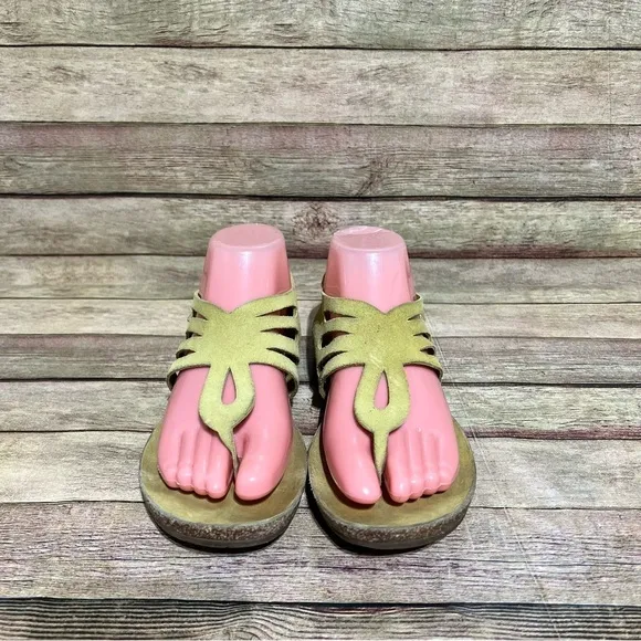 Pedro Garcia Yellow Suede Jules Sandals