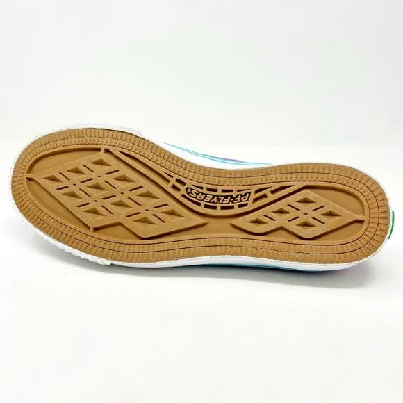 PF Flyer Center Lo Reiss Purple White Mens Casual Shoes
