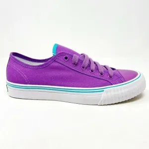 PF Flyer Center Lo Reiss Purple White Mens Casual Shoes