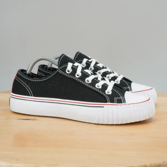 PF Flyers Center Lo Womens Size 6 Shoes Black White Low Top Casual Sneakers NEW