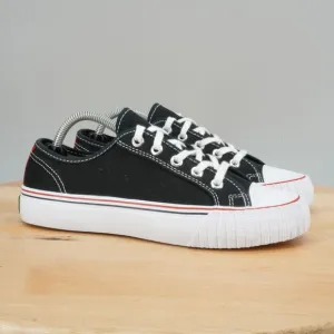 PF Flyers Center Lo Womens Size 6 Shoes Black White Low Top Casual Sneakers NEW