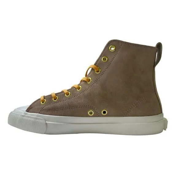 PF Flyers Shoes Beige Sz Men's 6.5 Women's 8 Suede Leather Hightop Sneakers