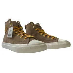 PF Flyers Shoes Beige Sz Men's 6.5 Women's 8 Suede Leather Hightop Sneakers