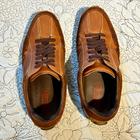 PIKOLINOS Fuencarral Brown Leather Lace Up Brown Casual Shoes Men's 8.5 EUR 42