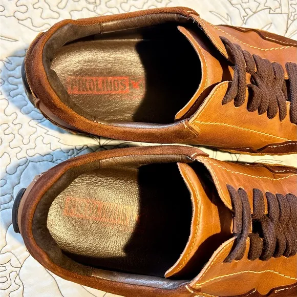 PIKOLINOS Fuencarral Brown Leather Lace Up Brown Casual Shoes Men's 8.5 EUR 42