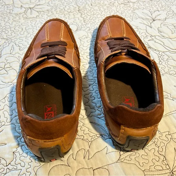 PIKOLINOS Fuencarral Brown Leather Lace Up Brown Casual Shoes Men's 8.5 EUR 42