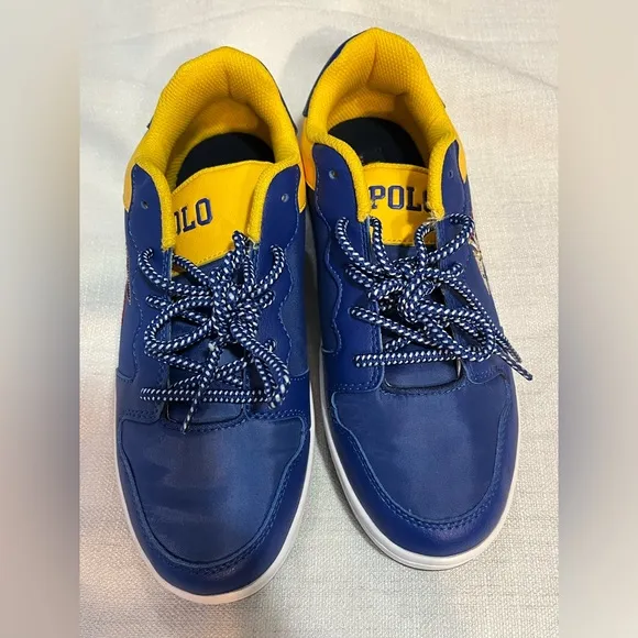 Polo Ralph Lauren Jessup Flag Blue Boys Sneakers Shoes Size 5.5