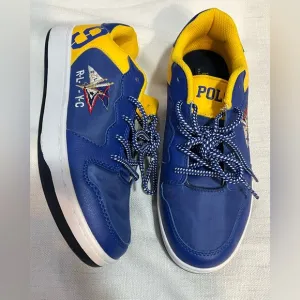Polo Ralph Lauren Jessup Flag Blue Boys Sneakers Shoes Size 5.5