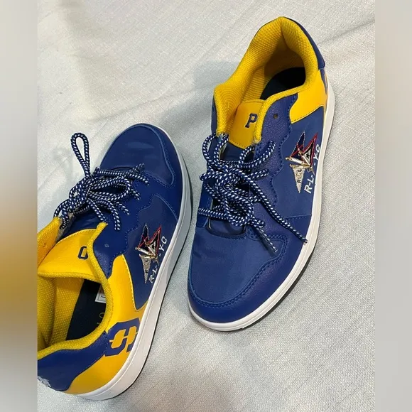 Polo Ralph Lauren Jessup Flag Blue Boys Sneakers Shoes Size 5.5