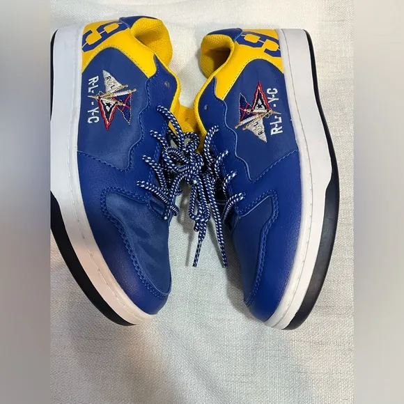 Polo Ralph Lauren Jessup Flag Blue Boys Sneakers Shoes Size 5.5