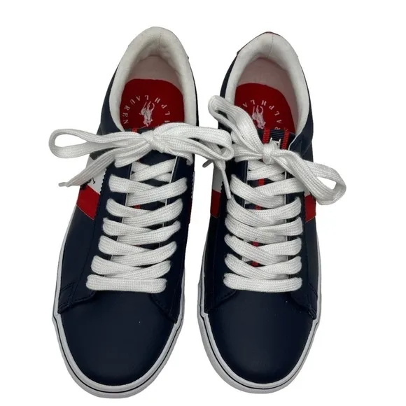 Polo Ralph Lauren Big Boys Size 5 Westcott 11 Leather tie shoes sneakers New