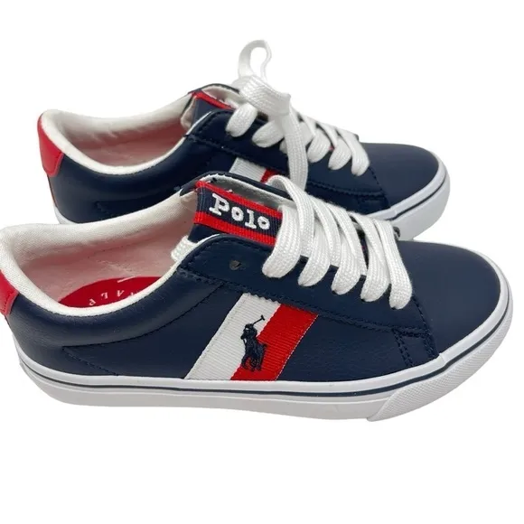 Polo Ralph Lauren Big Boys Size 5 Westcott 11 Leather tie shoes sneakers New