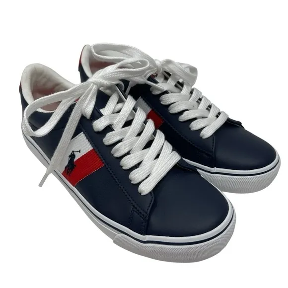 Polo Ralph Lauren Big Boys Size 5 Westcott 11 Leather tie shoes sneakers New