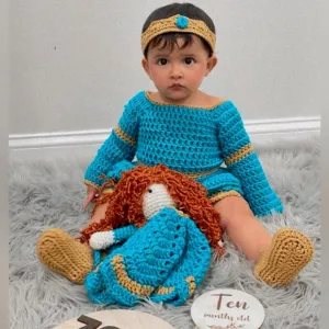 Princess Merida brave Baby crochet outfit