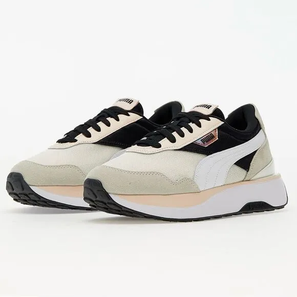 Puma Cruise Rider Iridescent Black &amp; Pink Lace Up Sneakers. Shoes. 7.5.