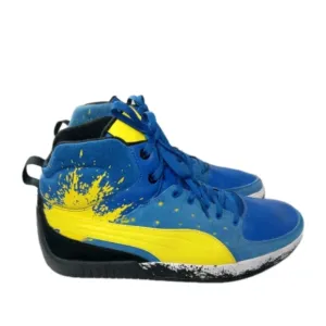 Puma x Subaru Rally Cross Street Mid Sneakers Men's 10.5 Shoes~Skull~Blue Yellow