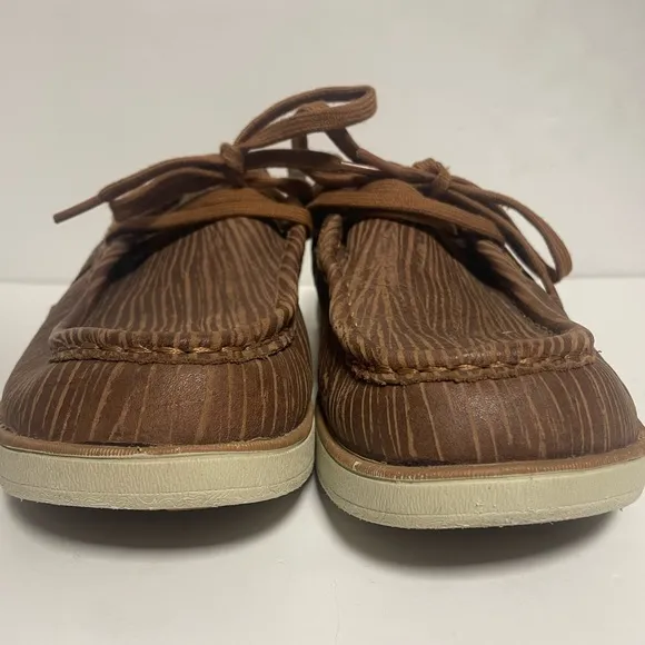 Rank 45 Sanford Herringbone Brown Leather Western Casual Loafers Mens 9