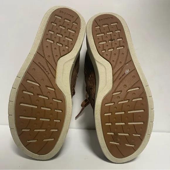 Rank 45 Sanford Herringbone Brown Leather Western Casual Loafers Mens 9